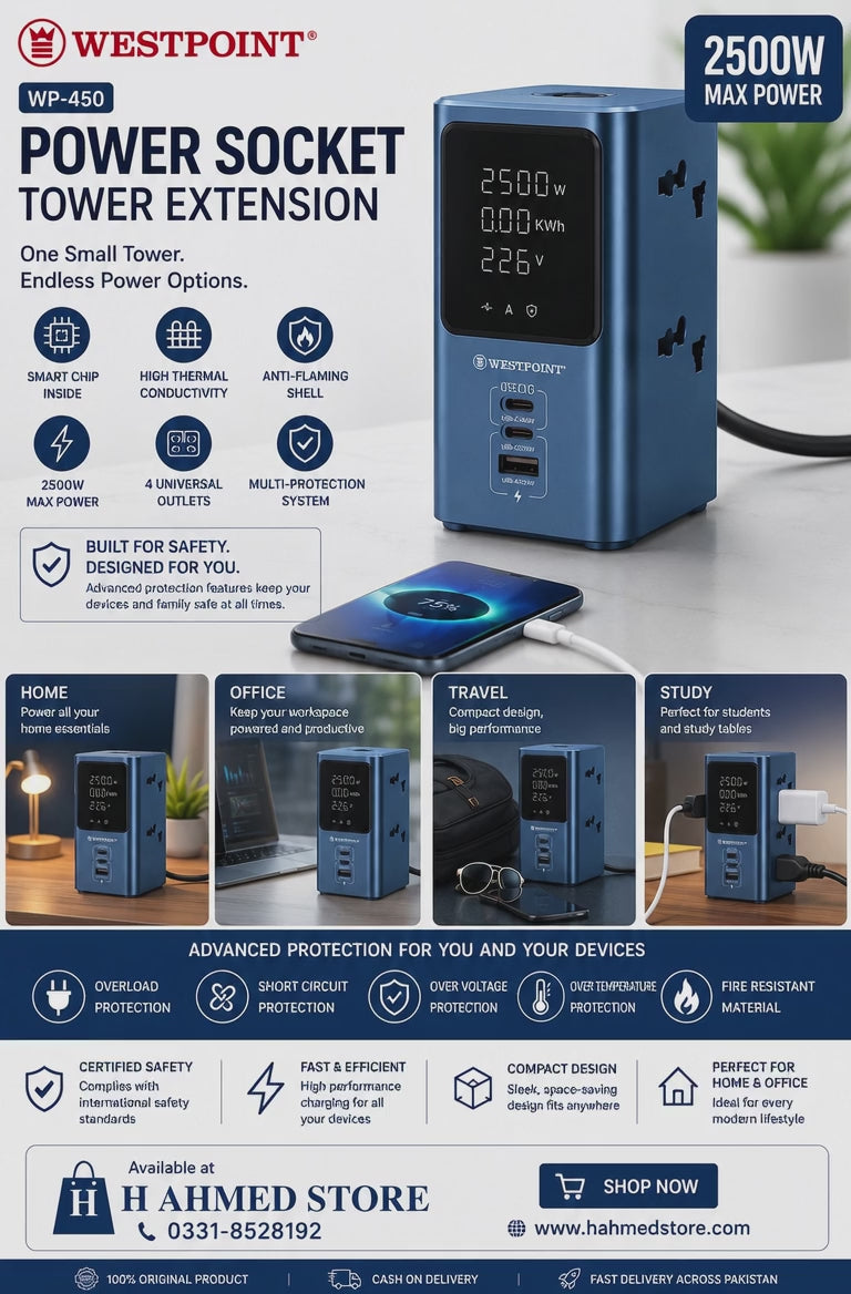 WESTPOINT WP-450 Power Socket Tower Extension