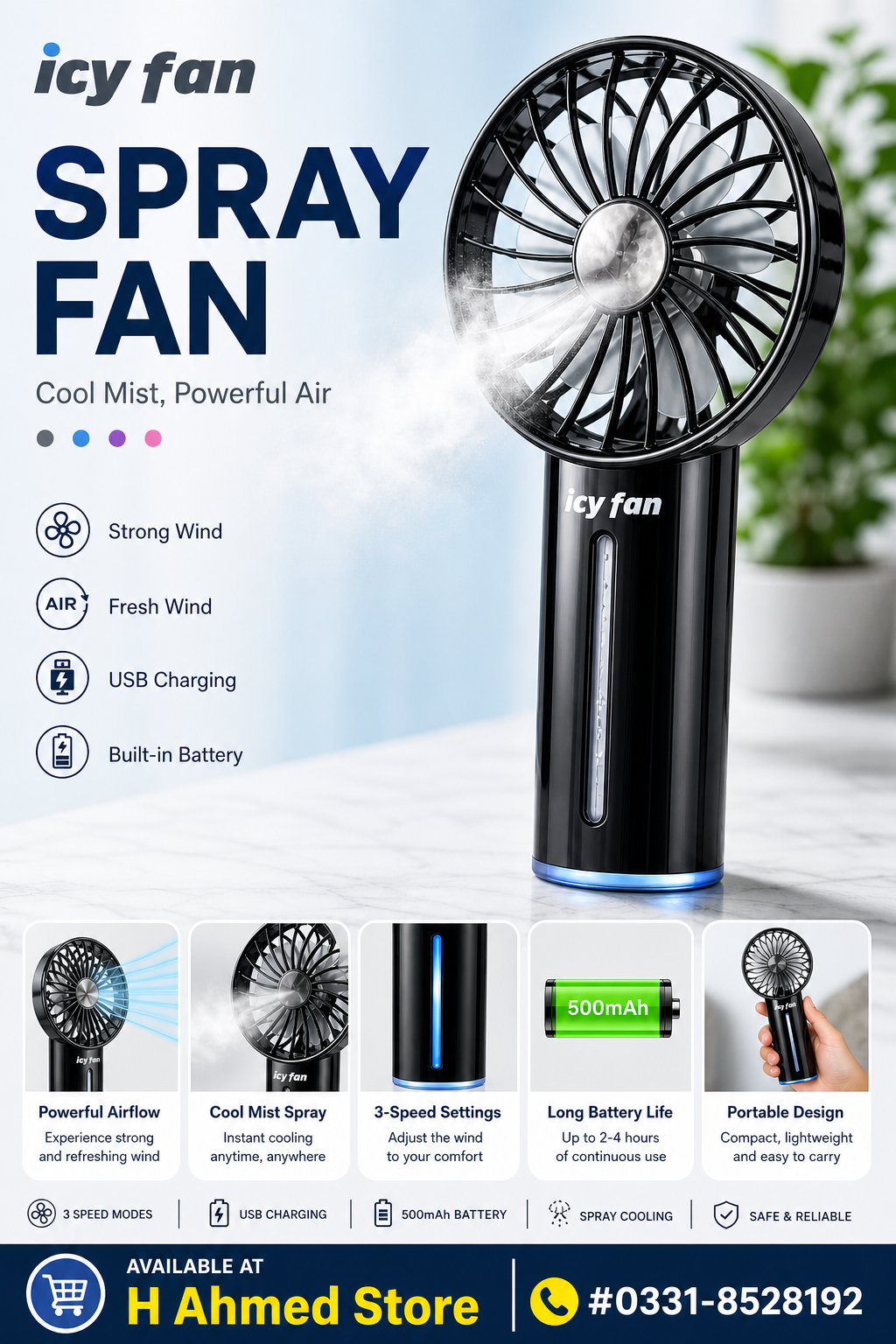 Handheld Spray Fan