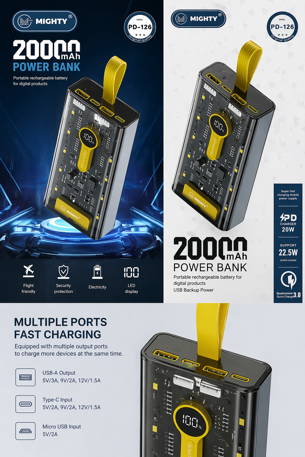 MIGHTY PD-126 20000mAh Power Bank