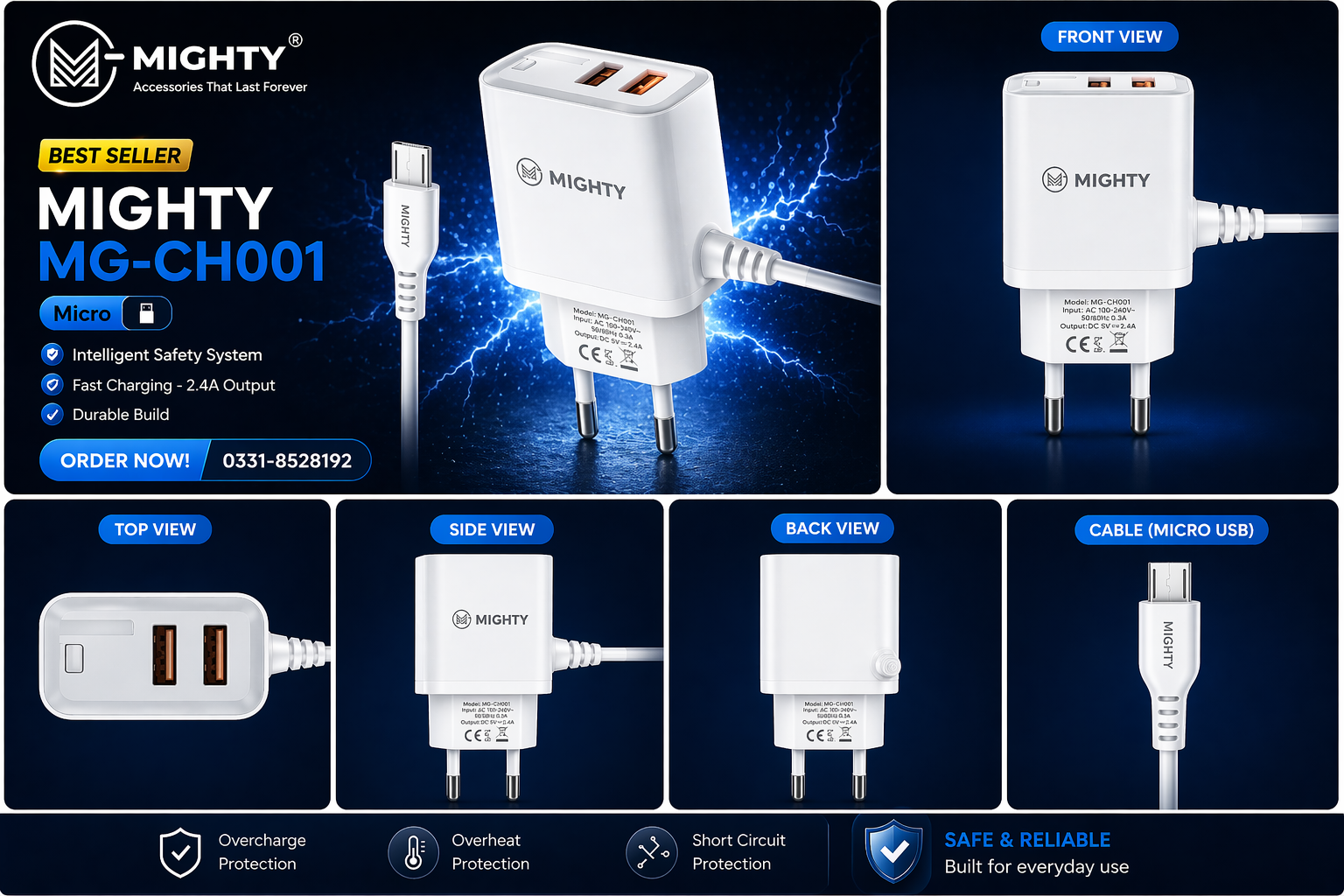 MIGHTY MG-CH001 Micro USB Charger