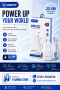MIGHTY 22.5W USB Fast Charger with USB Cable – Model M19