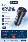 MIGHTY  (MG-CCH016) 2-in-1  Car Charger PD 60W