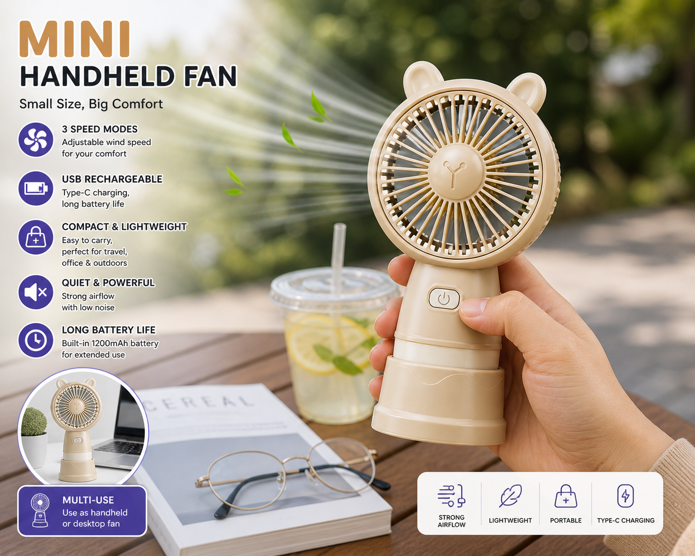 Mini Handheld Fan