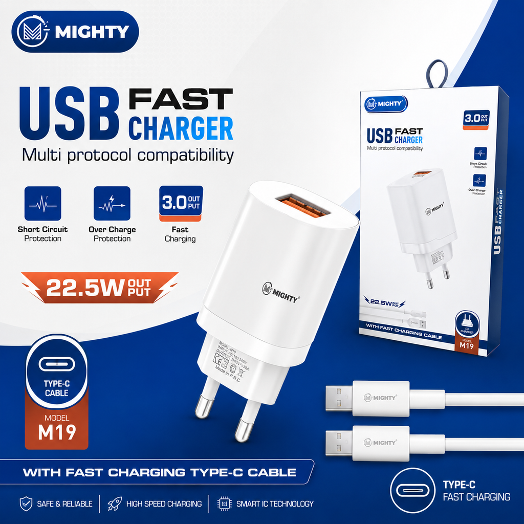 MIGHTY M19 22.5W  with Type-C Cable