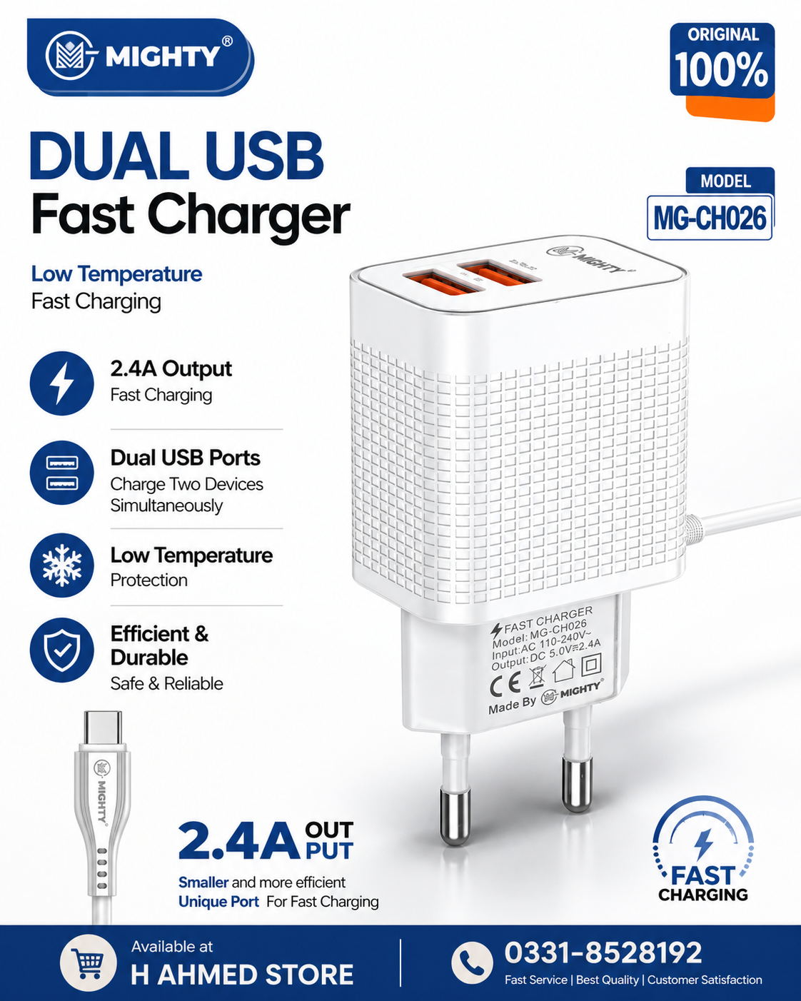 Mighty (MG-CH026) – Fast Charging Adapter