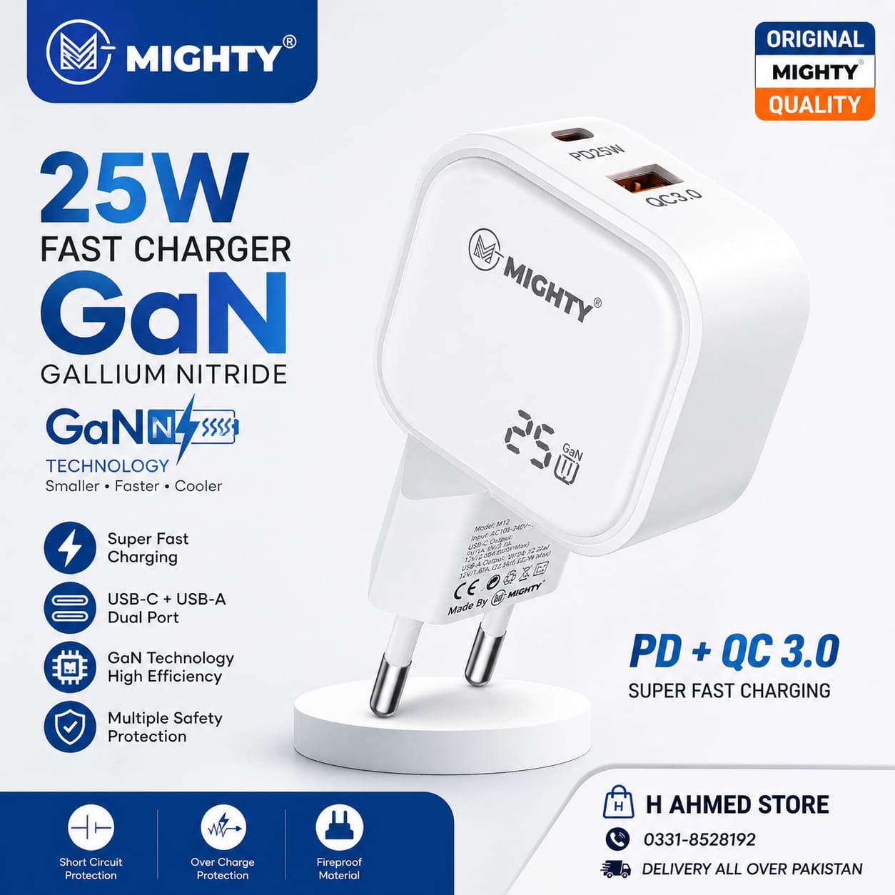 Mighty 25W GaN Fast Charger
