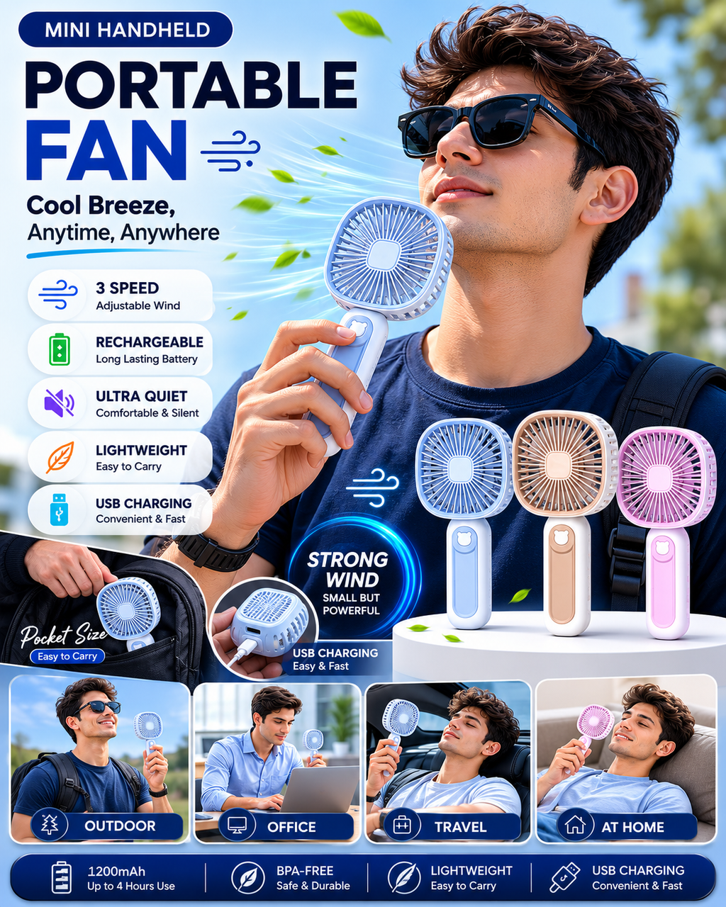 Portable Mini Handheld Fan