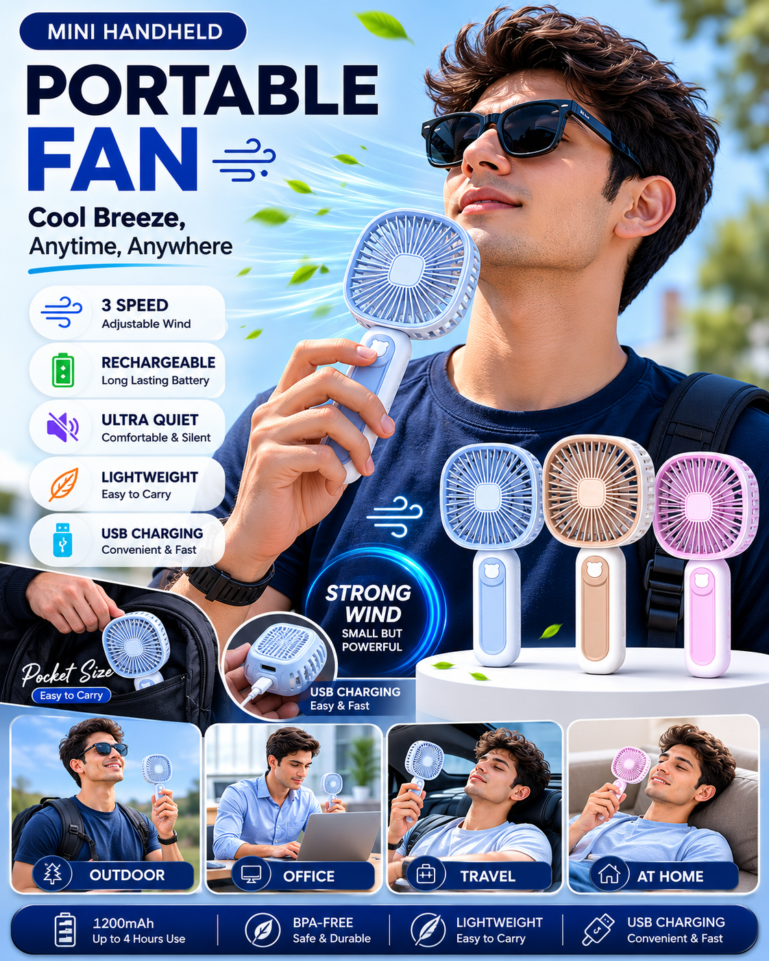 Portable Mini Handheld Fan
