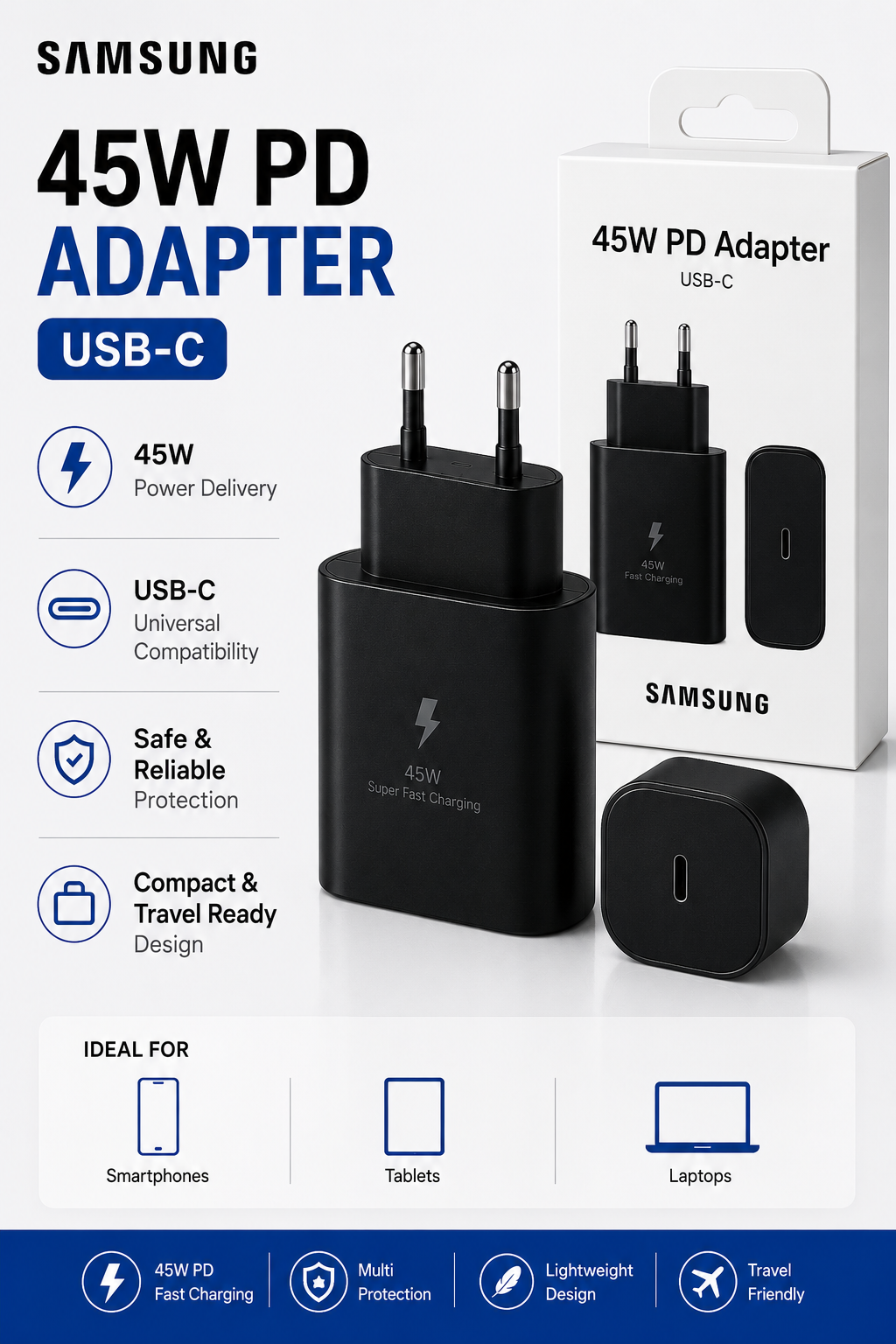 Samsung 45W USB-C PD Fast Charger Adapter