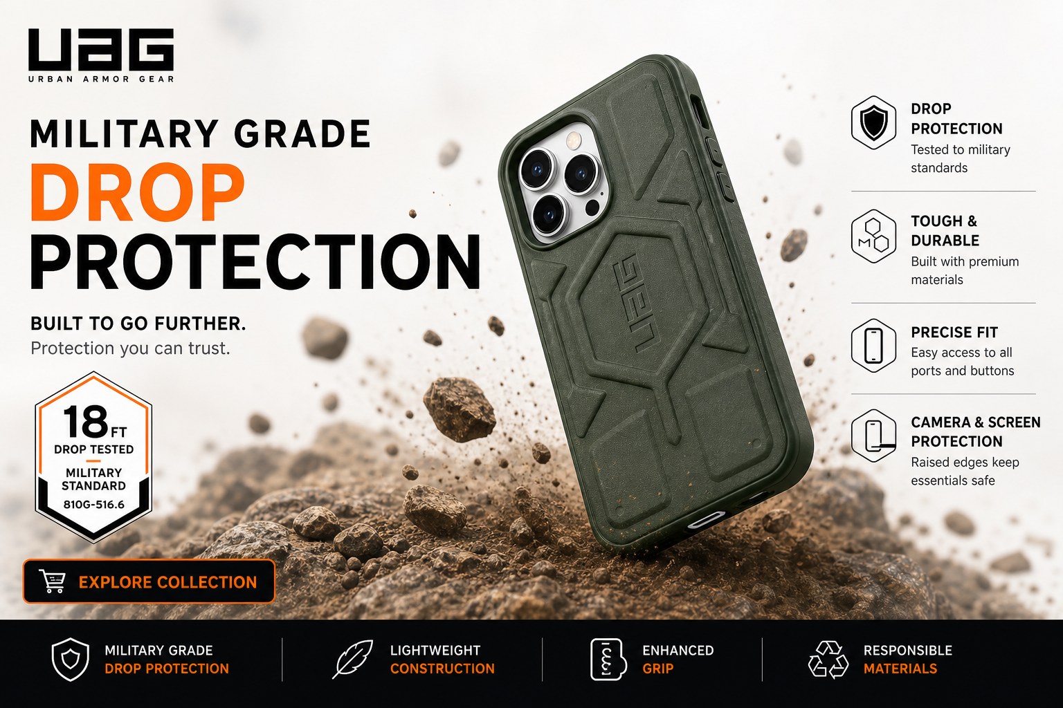 UAG Rugged Shockproof Mobile Case