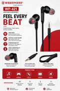 Westpoint WP-421 High Bass Earphones