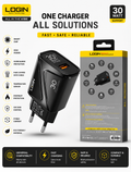 LOGIN AL-ROUND 30W Fast Charger – Smart Chip Fast Charging Adapter