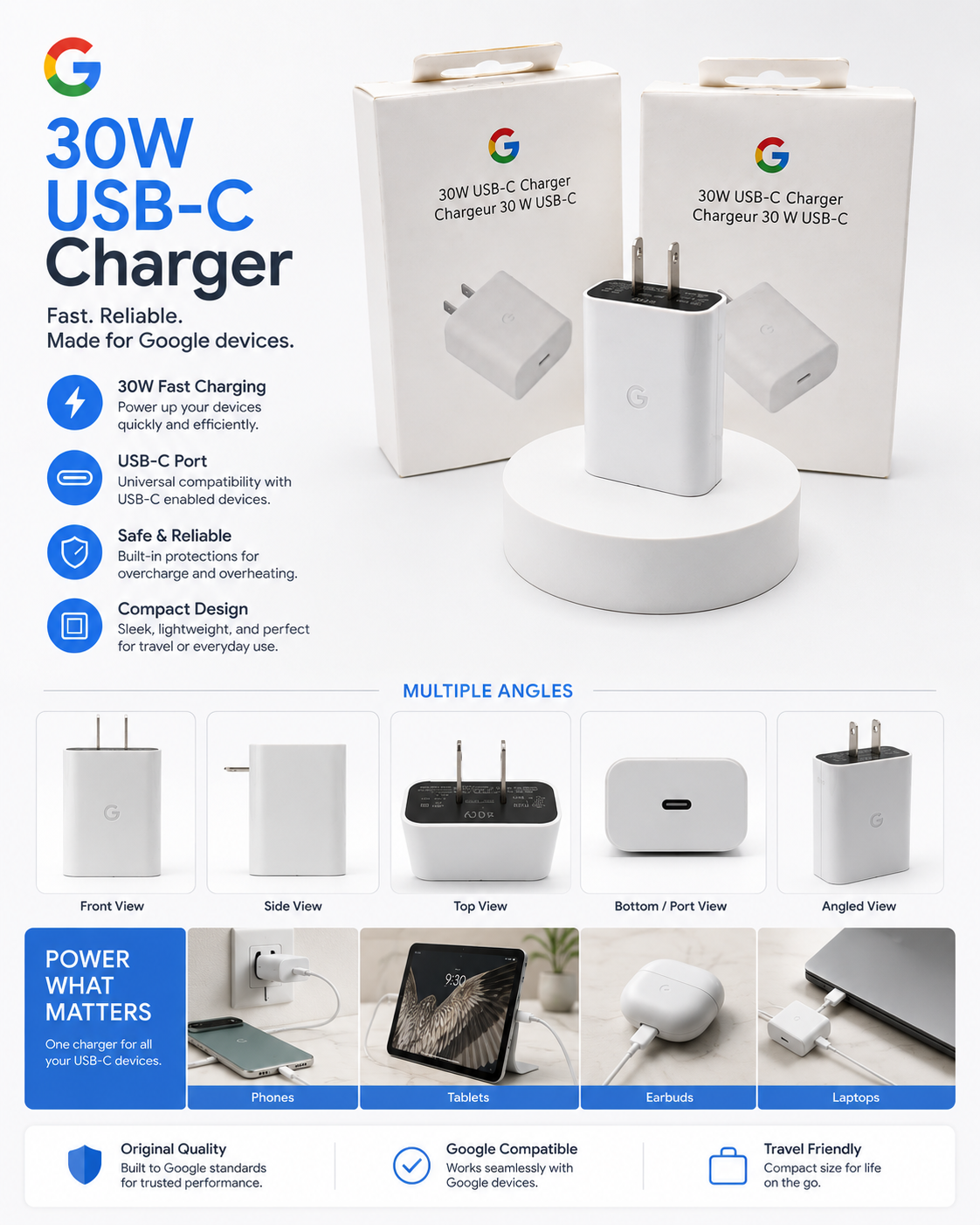 Google 30W USB-C Fast Charger
