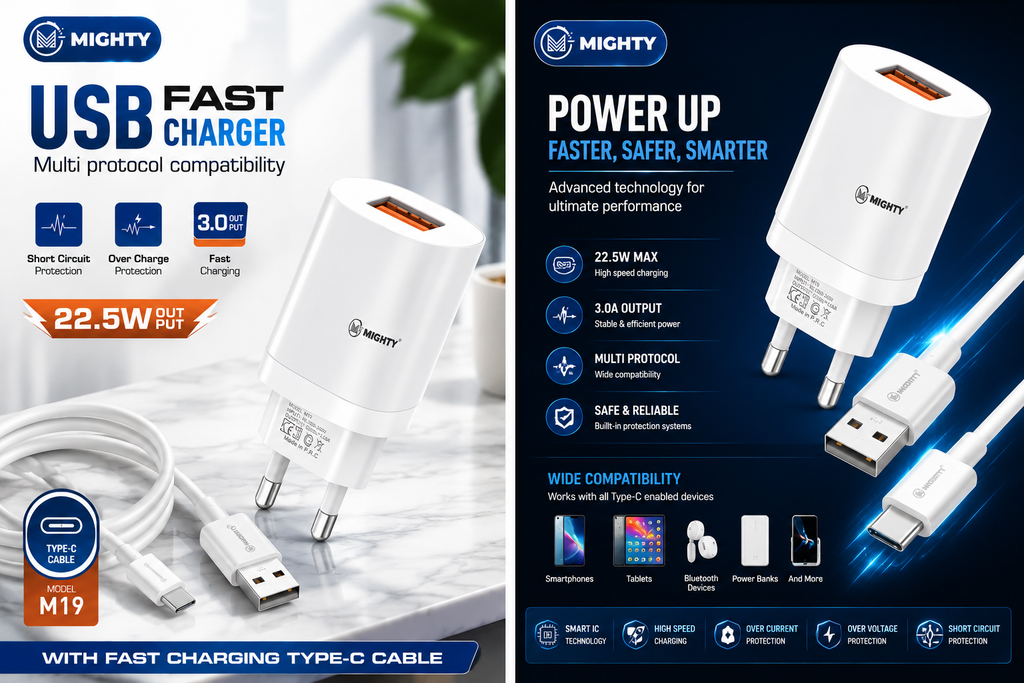 MIGHTY M19 22.5W  with Type-C Cable