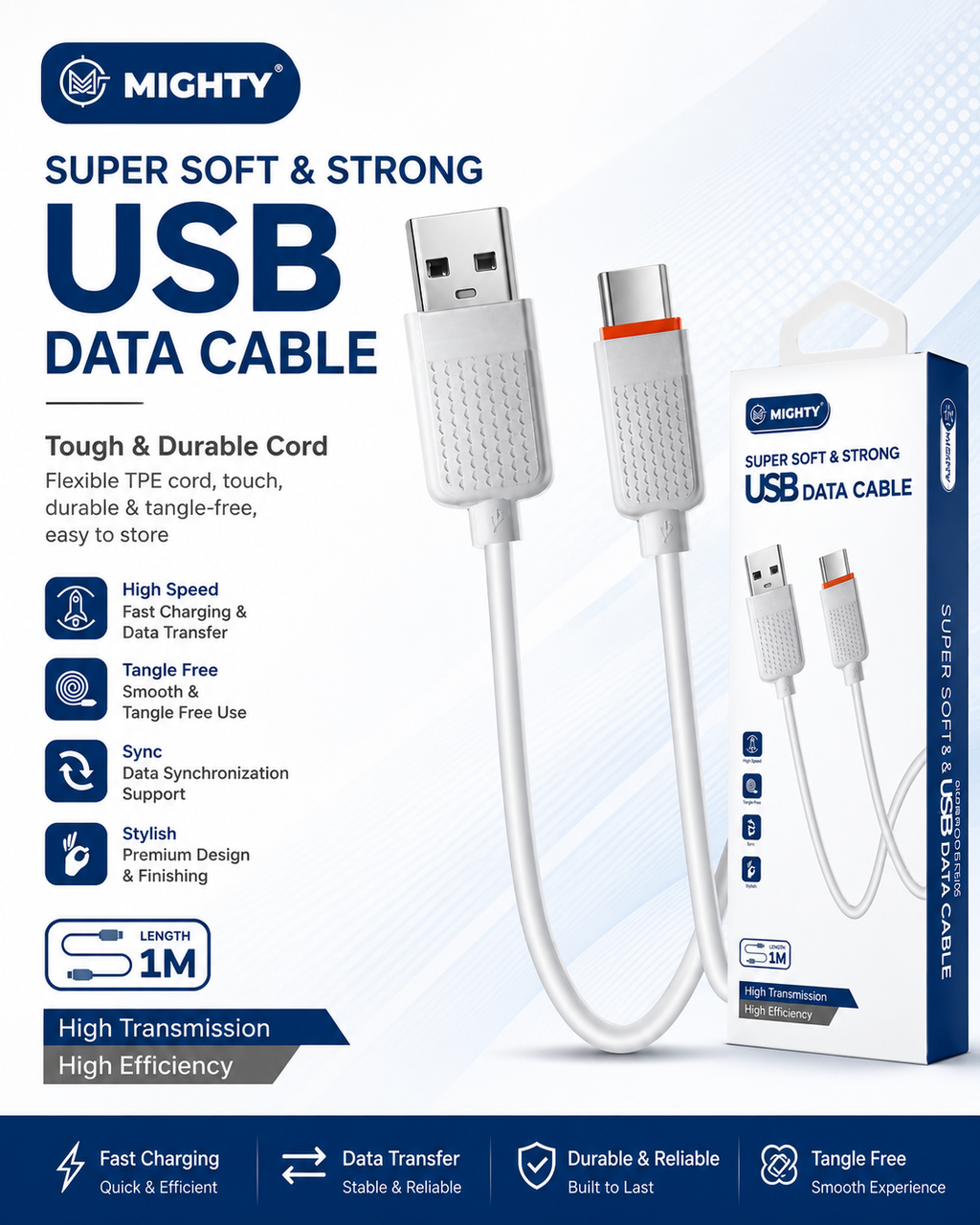 MIGHTY MG-026T USB to Type-C Data Cable
