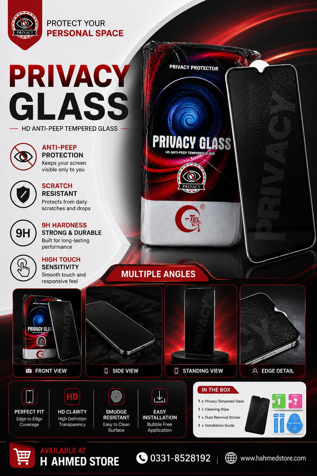 Privacy Tempered Glass Screen Protector